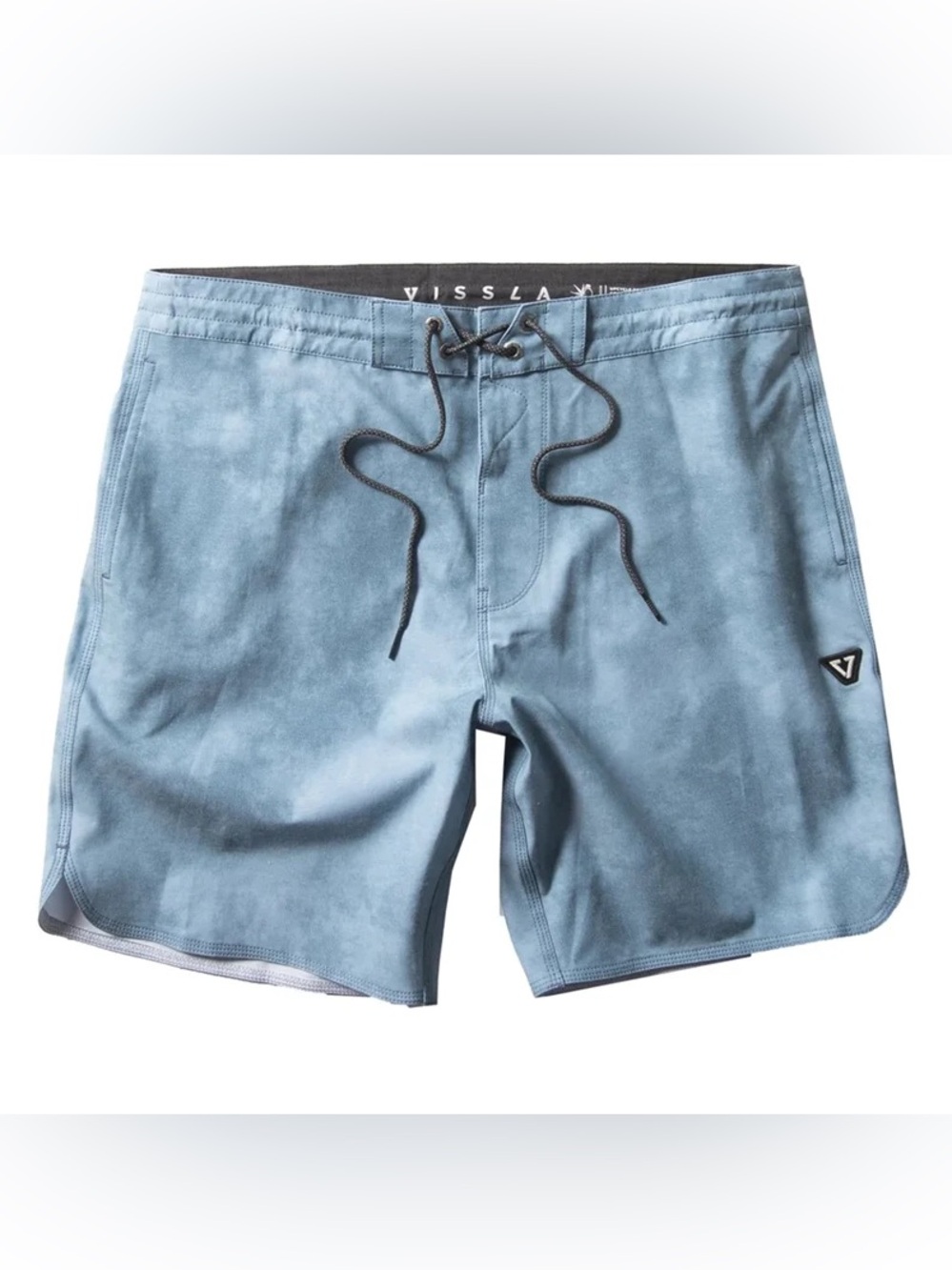Vissla Stoke'M Storm Blue Tie Dye 17.5" Board Shorts Swim Trunks 34